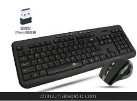 ET A-04 多媒體2.4G無線鍵鼠套裝 超薄設計的智能辦公伴侶